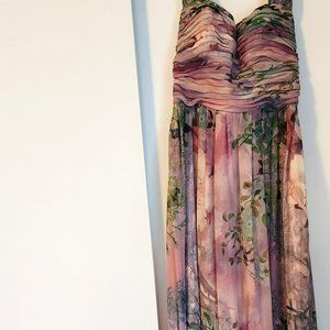 Adrianna Papell Long Maxi Halterneck Dress Size 8